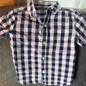 Falls Creek Kids Navy and White Plaid Shirt Size 18 Months